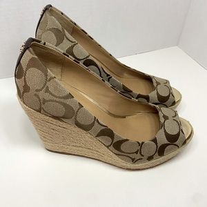Coach Espadrille Wedge Heels 8W